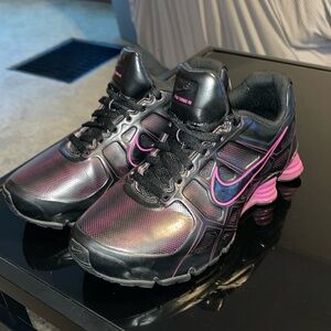 Rare Nike Shox Turbo XII SL Women’s 9 Black Magenta Athletic Shoes 472530-400